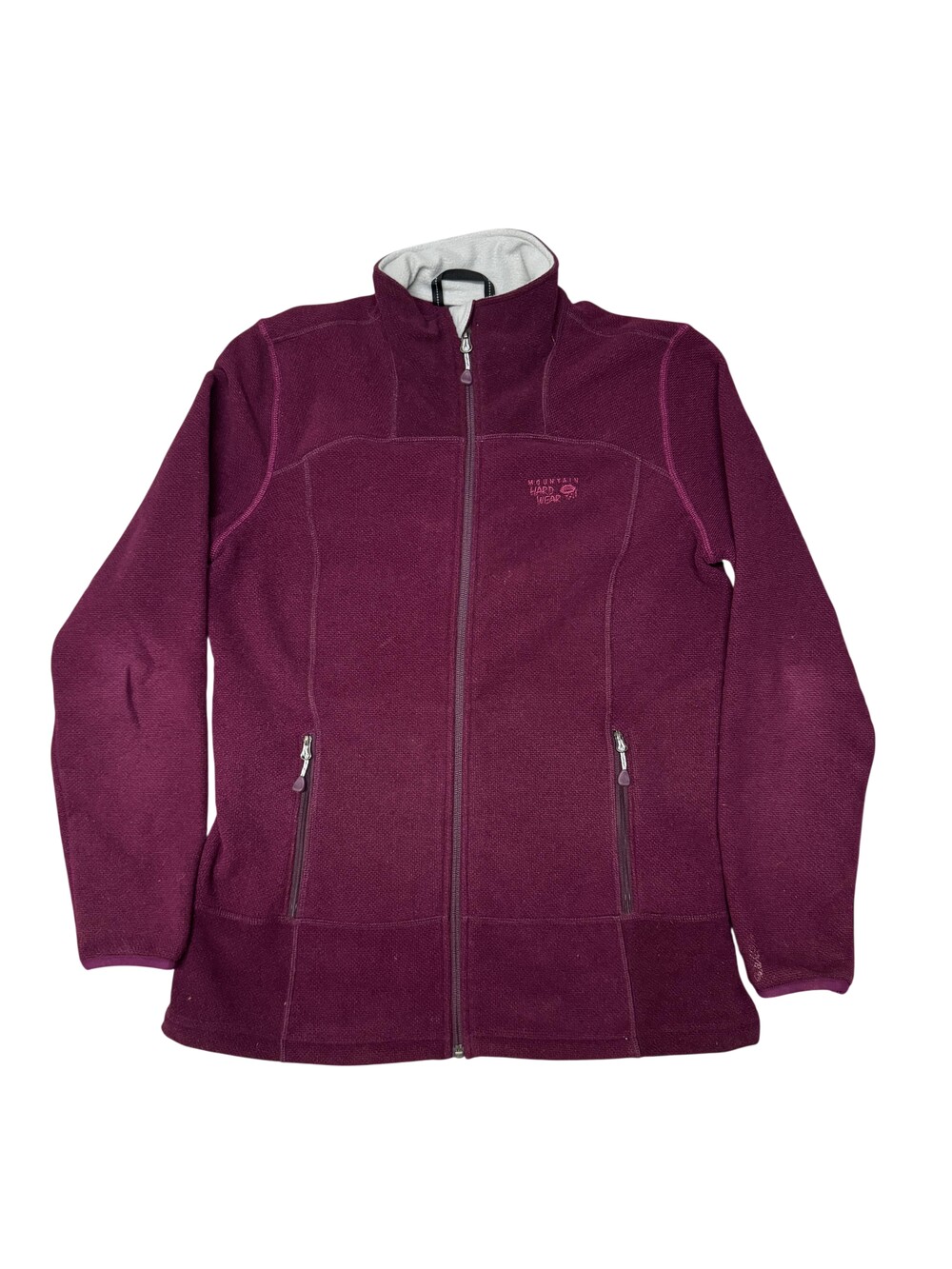 Mountain Hardwear Jacket Womens Medium Purple Fleece Full Zip Pockets Hiking